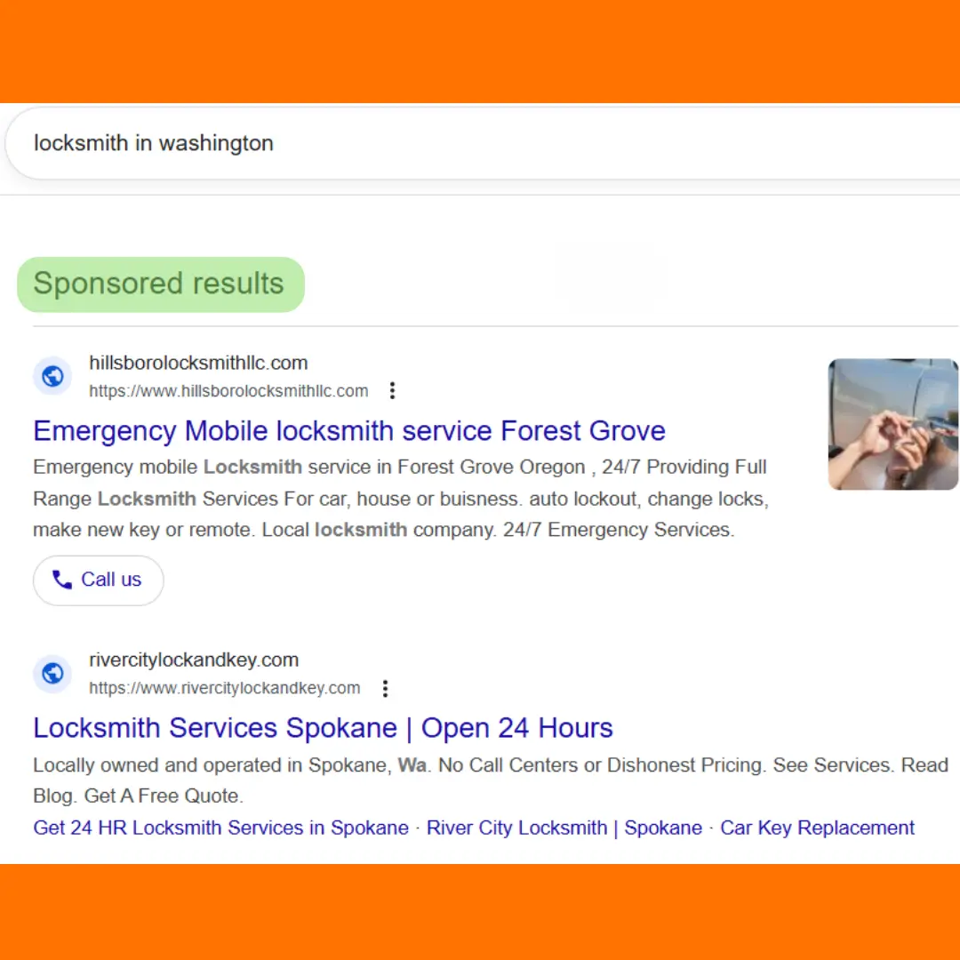 google ads for locksmith business
